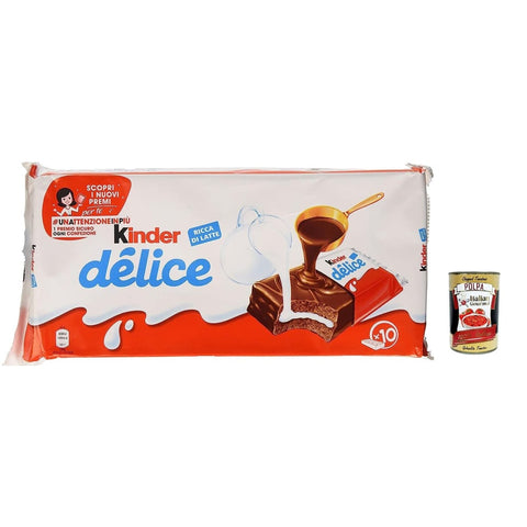 Ferrero Knabberartikel Ferrero Kinder Ferrero Delice kekse Kuchen riegel schokolade Kakao milch 390 g 6x italienisch Original + kostenlos Polpa 400 g 8000500267103