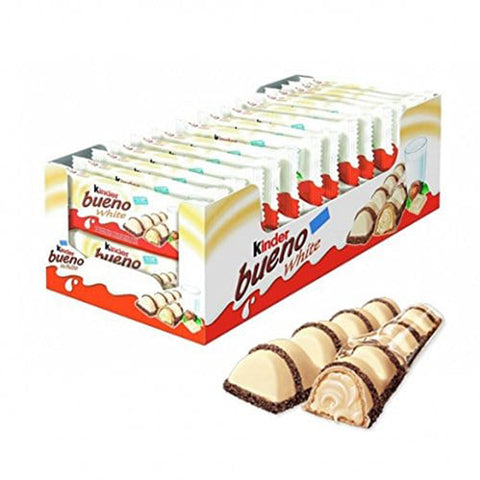 Ferrero 60 Kinder Ferrero Bueno White Doppelriegel a Ferrero Riegel Schokolade 39g + 1170g italienisch Original