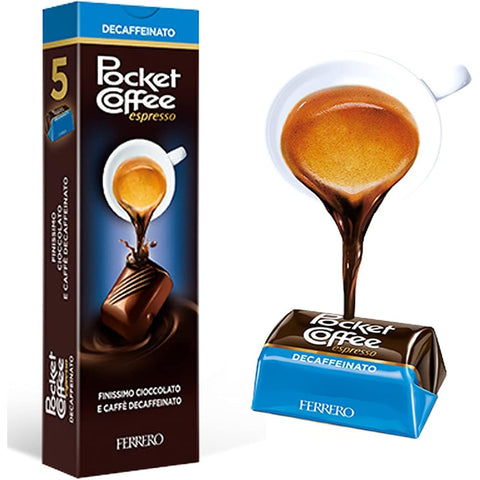Ferrero Riegel Ferrero Pocket Coffee espresso Kaffee Praline mit flüssigem entkoffeiniert DEK Espresso feine Vollmilch und 6x 625g italienisch Original 8000500222270