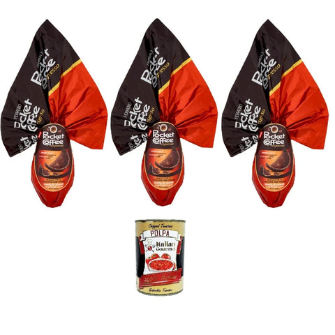 Ferrero Riegel Ferrero Uovo Pocket Coffee Egg Pocket Coffee Dunkle Schokolade mit einer äußeren Schicht aus Kaffeekörnern3x 250gr italienisch Original 8000500432624