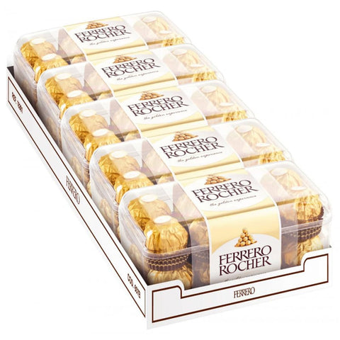 Ferrero Schokolade Ferrero Rocher T16 | 5er-Pack 200 g 5x italienisch Original Schokolade