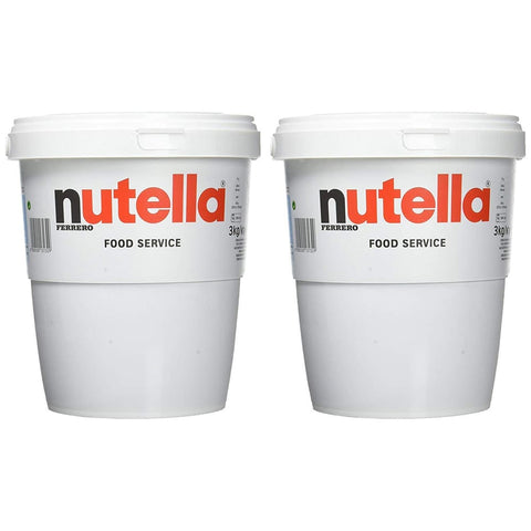 Ferrero Schokoladenaufstrich Ferrero nutella big family eimer, 3 kg (packung mit 2) Original italienisch