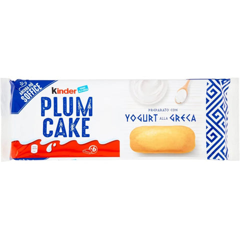 Ferrero Snack Kuchen Ferrero Kinder Plumcake kuchen zubereitet mit cremigem griechischem Joghurt und weichem Snackkuchen ( 6 x 32 g italienisch Original 8000500357347