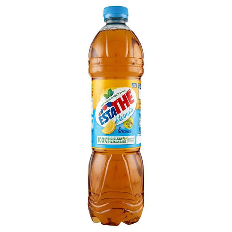 Ferrero Tee Ferrero Estathé Deteinato limone kalter Tee entkoffeinierter mit Zitrone - 1,5 L 6x Original italienisch inkl. Italian Gourmet Polpa 400g 8000500347966