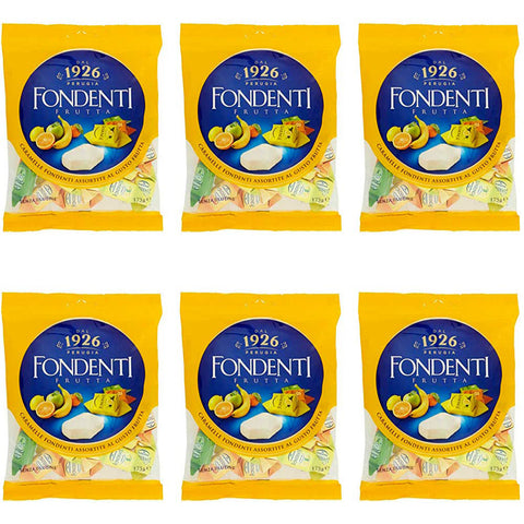 Fida Perugia Caramelle Fondenti assortite al gusto frutta Dunkle Bonbons mit Fruchtgeschmack 6x 175g Original italienisch