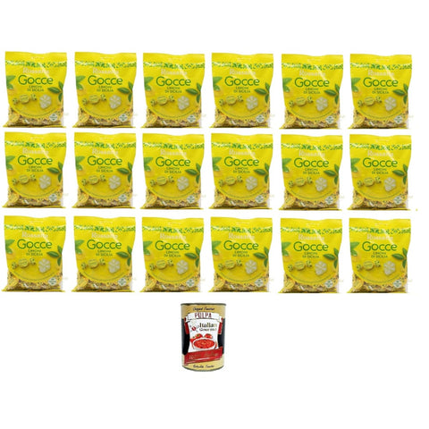 Fida Frucht- & Kräuterbonbons Fida Rossana Gocce Bonbons gefüllt mit sizilianischem Zitronensaft 18x 175gr Original italienisch inkl. Italian Gourmet Polpa 400g 8032804040014