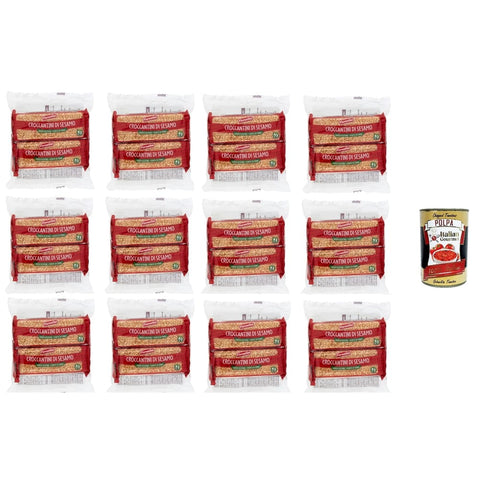 Fiorentini Knäckebrot Fiorentini Croccantini di Sesamo Sesam Croccantini 12x 120gr Original italienisch inkl. Italian Gourmet Polpa 400g 8032804040014