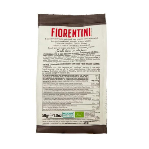 FIORENTINI Reiswaffeln FIORENTINI gli Originali Mais Snack Semi di Chia Mais Snack Chiasamen 16x 50g italienisch Original 8002885001655
