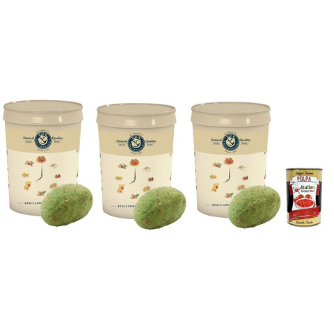 Fox Erdnüsse Fox Foxer al pesto XXL, Erdnüsse mit Pestogeschmack, für aperitif und snack, 3x 2000g Original italienisch inkl. Italian Gourmet Polpa 400g 8032804040014
