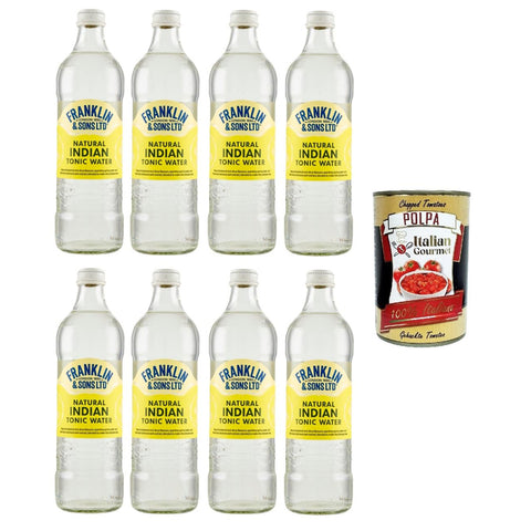 Franklin & Sons Ltd Premium Indian Tonic Water 8x500 ml italienisch Original Pastasauce + kostenlos polpa 400 g