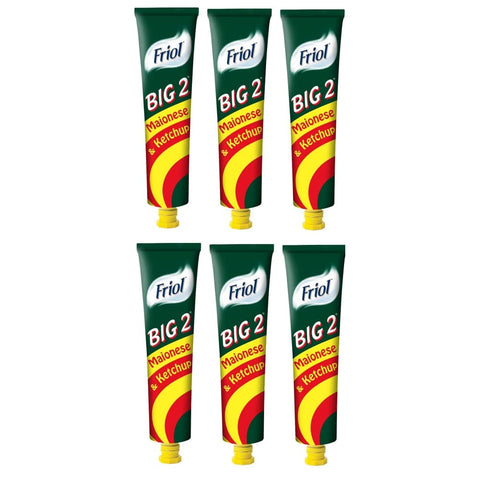 Friol Ketchup Friol Big 2 Ketchup und Mayonnaise Würzsaucen Sauce in 190g Tube 6x Original italienisch 8002470031982