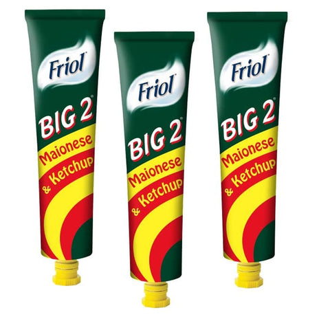 Friol Ketchup Friol Big 2 Ketchup und Mayonnaise Würzsaucen Sauce in Tube 190 g 3x italienisch Original 8002470031982