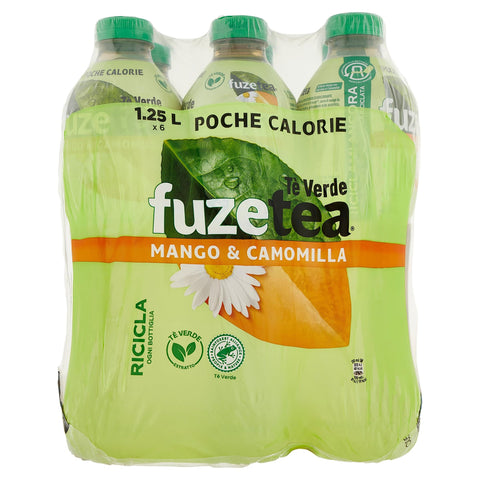 Fuze Tea Mango - Kamille aus grünem Tee 1, pro PET - Flasche, 6 Flaschen 25 l Original italienisch