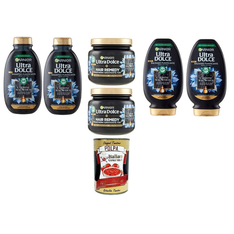 G. Ultra Shampoo & Conditioner Sets G. Ultra Dolce Purificante e Idratante Carbone Magnetico, Testpaket Balsamo Shampoo & Maschera Purifying and Moisturizing Magnetic Charcoal, Balsam, Shampoo & 8032804040014