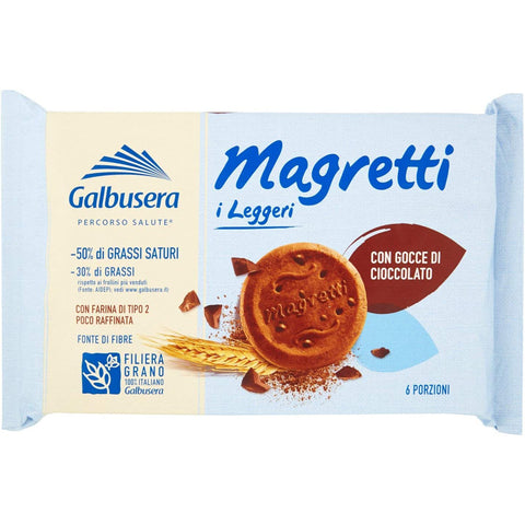 Galbusera Magretti Con Gocce di cioccolato Butterkeks mit Schokolade 1x160g Original italienisch Kekse