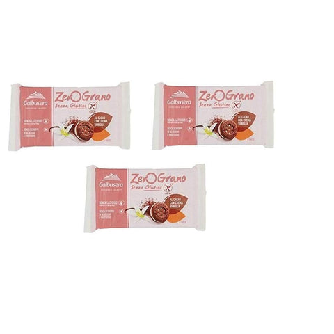 Galbusera Kekse Galbusera zero grano Frollini Kakao Mit Vanillecreme 160g glutenfrei 4 Snack 3x Original italienisch 8002190001920