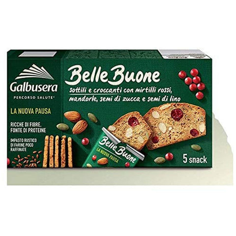 Galbusera Mandeln Galbusera belle buone SNACKS MIT ROTEN KRANEN MANDELN (5 snack) Original italienisch 8005121214253