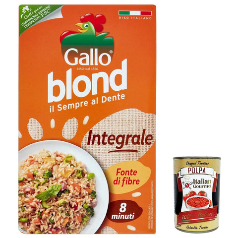 Gallo Riso Gallo Riso Blond Integrale Voller Reis Faserquelle Geschmack und Wellness parboilierte Methode ideal für 3x 500 g italienisch Original