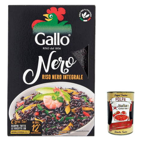 Gallo Riso Nero Integrale Schwarzer Reis gewachsen in Vollkorn reich an Ballaststoffen und Antioxidantien vakuumverpackt 500 g 6x italienisch Original + kostenlos
