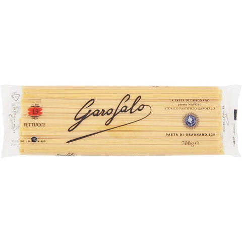 Garofalo Pasta di Gragnano IGP Fettucce N° 15 Hartweizengrieß Pasta Neapolitanische Pasta Packung mit 500 g 16x italienisch Original