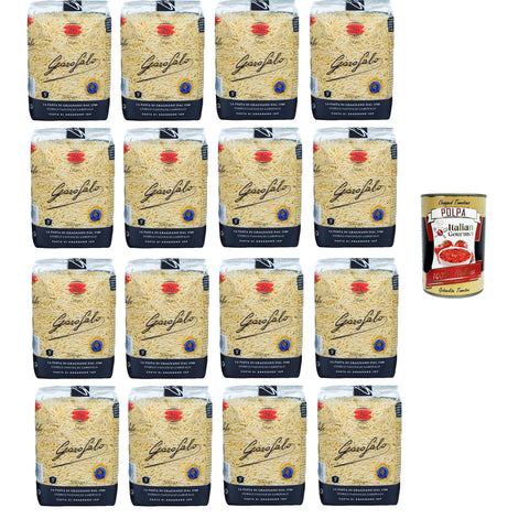 Garofalo Orzo N° 26 Nudeln aus Hartweizengrieß Gragnano IGP 16x500gr inkl. Italian Gourmet polpa 400g Original italienisch