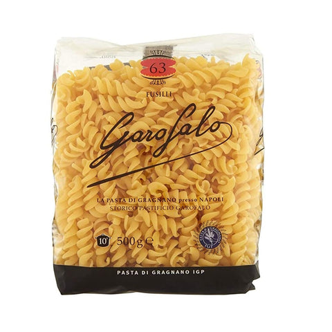 GAROFALO Kurze Pasta GAROFALO Pasta di Gragnano IGP Fusilli N° 63 Hartweizengrieß Pasta 100% Neapolitanische Pasta Kurze Pasta Packung mit 500g 16x Original italienisch 8000139004636
