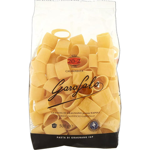 Garofalo Nudeln & Pasta Garofalo Calamarata N° 20-2 Neapolitanische Hartweizengrieß Packung mit 500g Pasta IGP 24x Original italienisch inkl. Italian Gourmet Polpa 400g 8000139002021