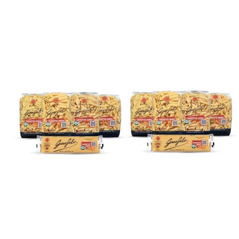 Garofalo TESTPAKET Pasta (10x500 g) 5 Arten von Nudeln (Elicoidali -Penne ziti rigati -Fusilli -Spaghetti -Farfalle) italienisch Original + kostenlos polpa 400 g