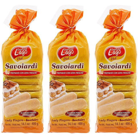 Gastone Lago Kekse Gastone Lago : "Savoiardi" Ladyfingers (in britischen englischen Schwammfingern), 400 g, 3 Stück Original italienisch 8004800008183