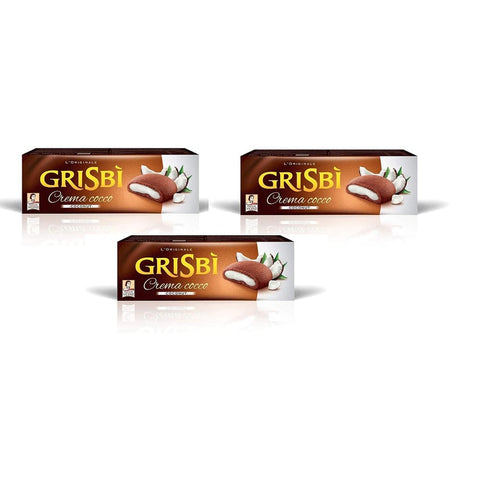 Grisbi Kekse Grisbi Vicenzi Grisbi Cocco Kekse mit Kokosnuss creme kuchen riegel 150 g 3x italienisch Original 8000350005238