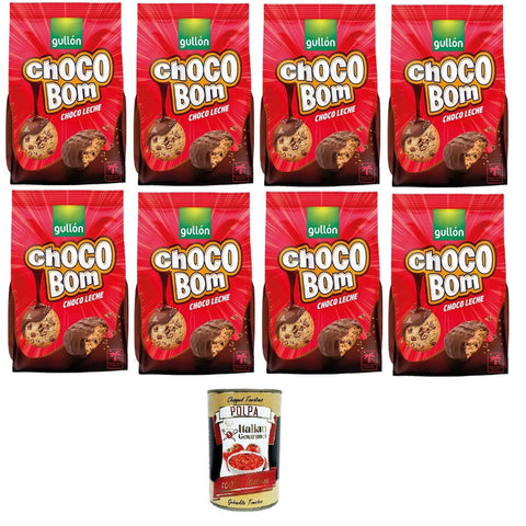 Gullon Choco Bom Milk Chocolate Cookies Milchschokoladenkekse 8x 200 g italienisch Original