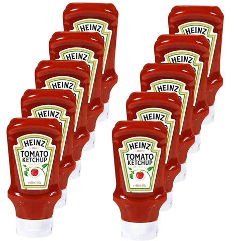 Heinz Ketchup Heinz Tomatenketchup Kopfstehflasche, 10er Pack (10 x 500 ml Flasche) Original italienisch 8715700517001