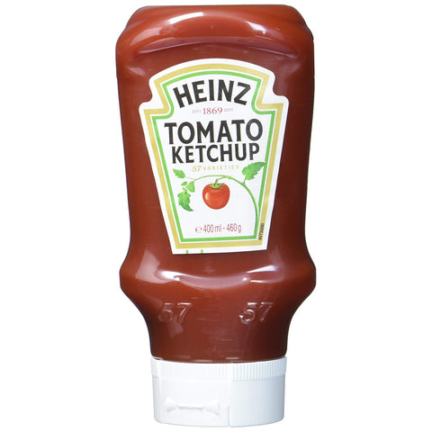 Heinz Tomato Ketchup Classic – Tomatenketchup in Kopfsteherflasche – 10x400ml Original italienisch Sauce