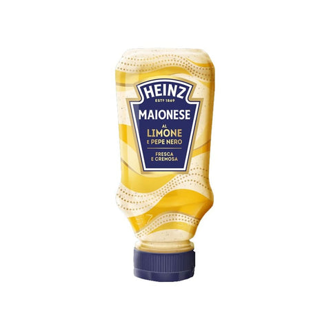 Heinz Salsas 8x Heinz Maionese al Limone e Pepe Nero 220gr Mayonnaise mit Zitrone und schwarzem Pfeffer