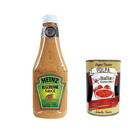 Heinz Saucen & Marinaden Heinz Salsa Heinz Algerienne Sauce Flasche Algerische Sauce -Chips Gewürz 875 ml italienisch Original Kartoffelchips + kostenlos polpa 400 g 5000157140715