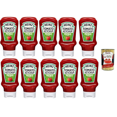 Heinz Würzsaucen Heinz Pickle Gewürzgurken-Sauce 10x250 g italienisch Original Pastasauce + kostenlos polpa 400 g 8410066143368