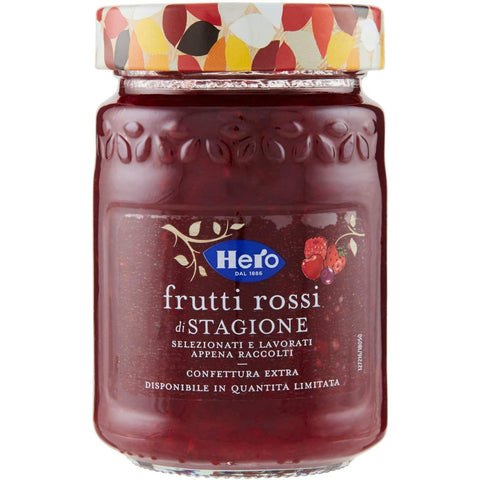 Hero rote Früchte in der Saison Marmelade Konfitüre Brotaufstriche Italien 350 g Konfitüren italienisch Original