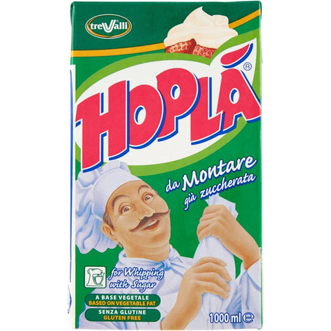Hoplà Panna da montare glutenfrei süße Sahne cremee zum Nachtisch 1000ml 6x Original italienisch