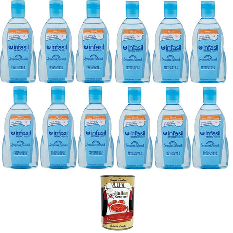 Infasili Intimo Duschgel Infasili Intimo Purity Natürliche Empfindungen Schutz und Frische 12x200 ml italienisch Original Intimpflege + kostenlos Polpa 400 g 8032804040014