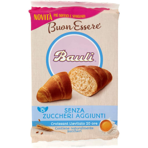 Bauli Croissant Buonessere Senza Zuccheri Aggiunti Croissants ohne Zuckerzusatz 6x185g Original italienisch Gebäck