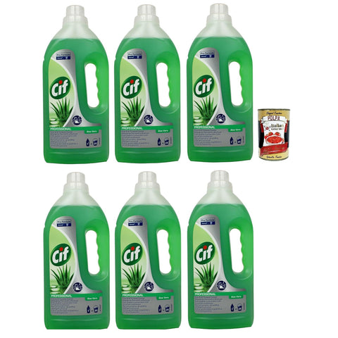 CIF Professional Pavimenti E Multiuso Aloe Vera, Boden und Mehrzweckreiniger – 1 Liter – Aloe Vera 6x Original italienisch Haushalt