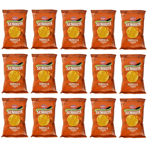 Amica Chips Señorita Tortilla Tonda Mais Snacks Salziger Snack 185 g Beutel italienisch Original