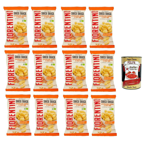 FIORENTINI the Originals Snick Snack Lenticchie Rosse e Ceci Rote Linsen und Kichererbsen 12x45g Original italienisch