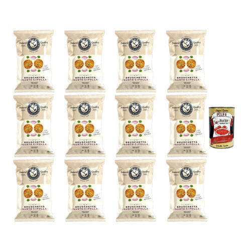 Fox Bruschette Cipolla "Chef Gourmet" Bruschetta zum Zwiebel Der traditionelle Zwiebel Bruschetta für Ihren Aperitif 12x150 g italienisch Original Pastasauce +