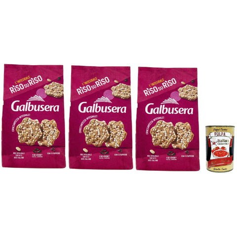 Galbusera RisosuRiso panetti con riso Venere, riso integrale soffiato e semi di papavero 3x200g Original italienisch Reis