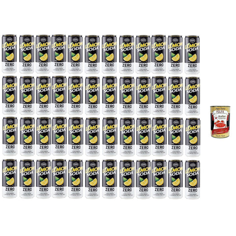 LEMONSODA Zero Erfrischungsgetränk Zitrone lemonade, Ohne Zuckerzusatz 1x17000g Original italienisch