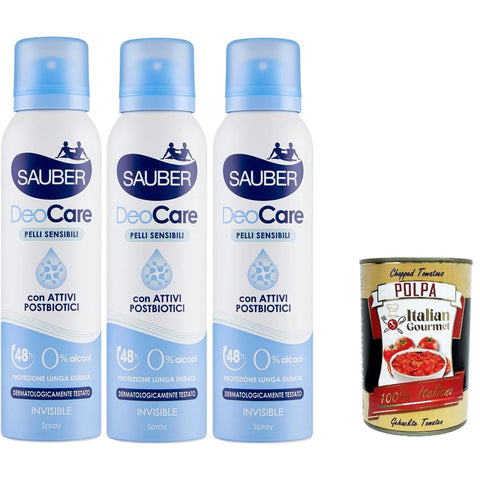 Sauber Deodorante Deocare Spray, Deodorant Deocare Spray, empfindliche Haut 3x150ml Original italienisch Pflege