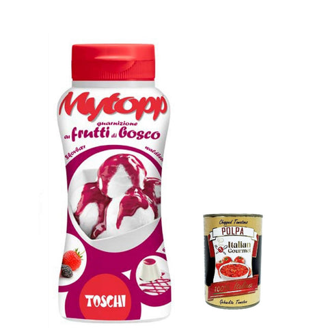 Toschi Topping Squeeze Frutti di bosco BeerenTopping Sauce für Kaffee Cocktails Eisbecher Porridge Pfannkuchen und Gebäck 200 g 3x italienisch Original