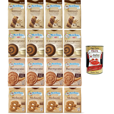 Mulino Bianco Testpaket Vollkorn Kekse Cioccograno, Molinetti, Buongrano 1 Stk Original italienisch