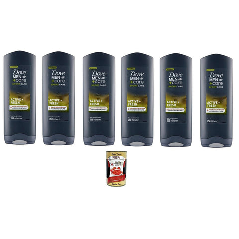 D.men Care Sport Care Active + Fresh Body, Face & Hair Wash 6x250 ml Duschgel italienisch Original